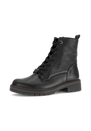 Gabor, GABOR SCHNÜRSTIEFELETTE - Schnürstiefelette - black fr cognac