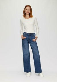 s.Oliver SURI MID  - Wide leg - blau
