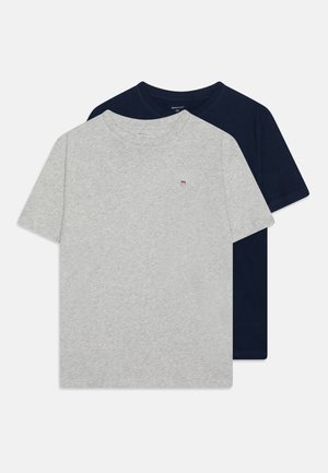 C NECK UNISEX 2 PACK - T-shirt basique - light grey heather/navy
