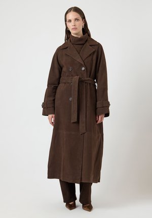 YASLINA - Trenchcoat - seal brown