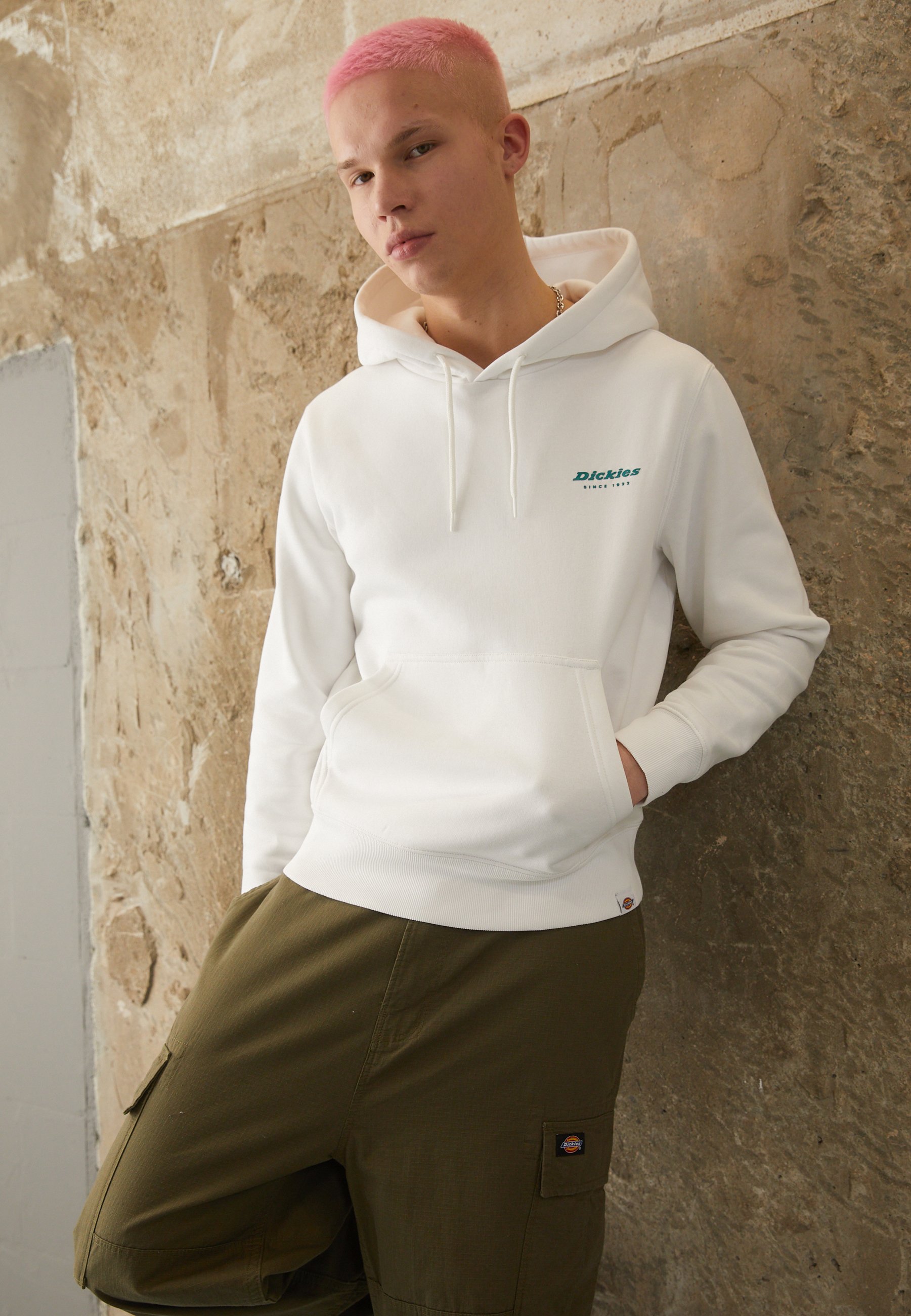 Dickies CLACKAMAS BOX HOODIE - Sweatshirt - white/blanc - ZALANDO.FR