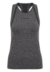 Hummel - HYPER SEAMLESS - Top - black melange Miniatuurafbeelding 1