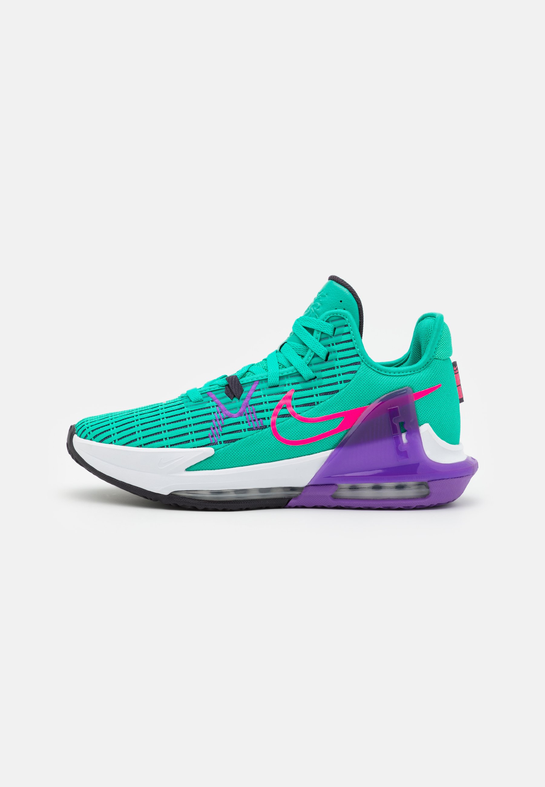 Nike Performance LEBRON WITNESS VI - Basketbalschoenen - clear  emerald/hyper pink/wild berry/white/cave purple/zwart - Zalando.nl lebron 18 zalando