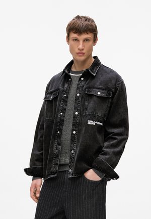 Karl Lagerfeld Jeans, KARL QUOTE - Jeansjacke - washed black