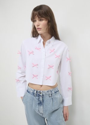 Calliope CROP FIOCCHI - Hemdbluse - bianco ottico