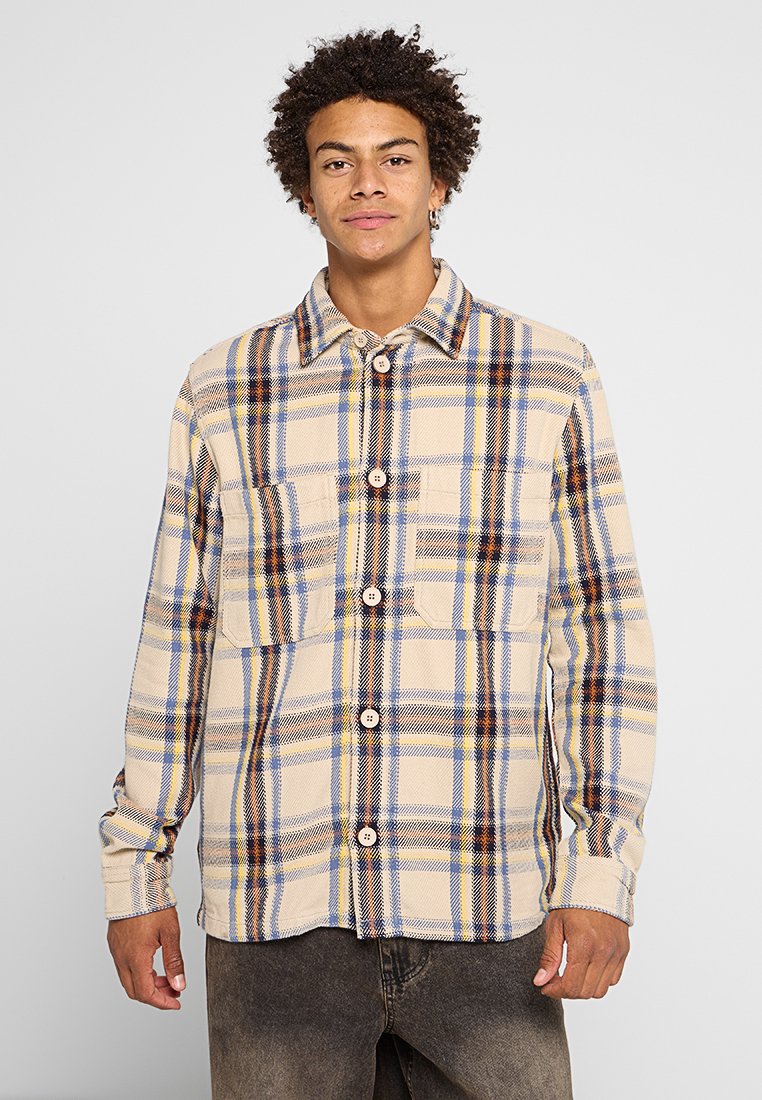 KnowledgeCotton Apparel Overhemd bruin