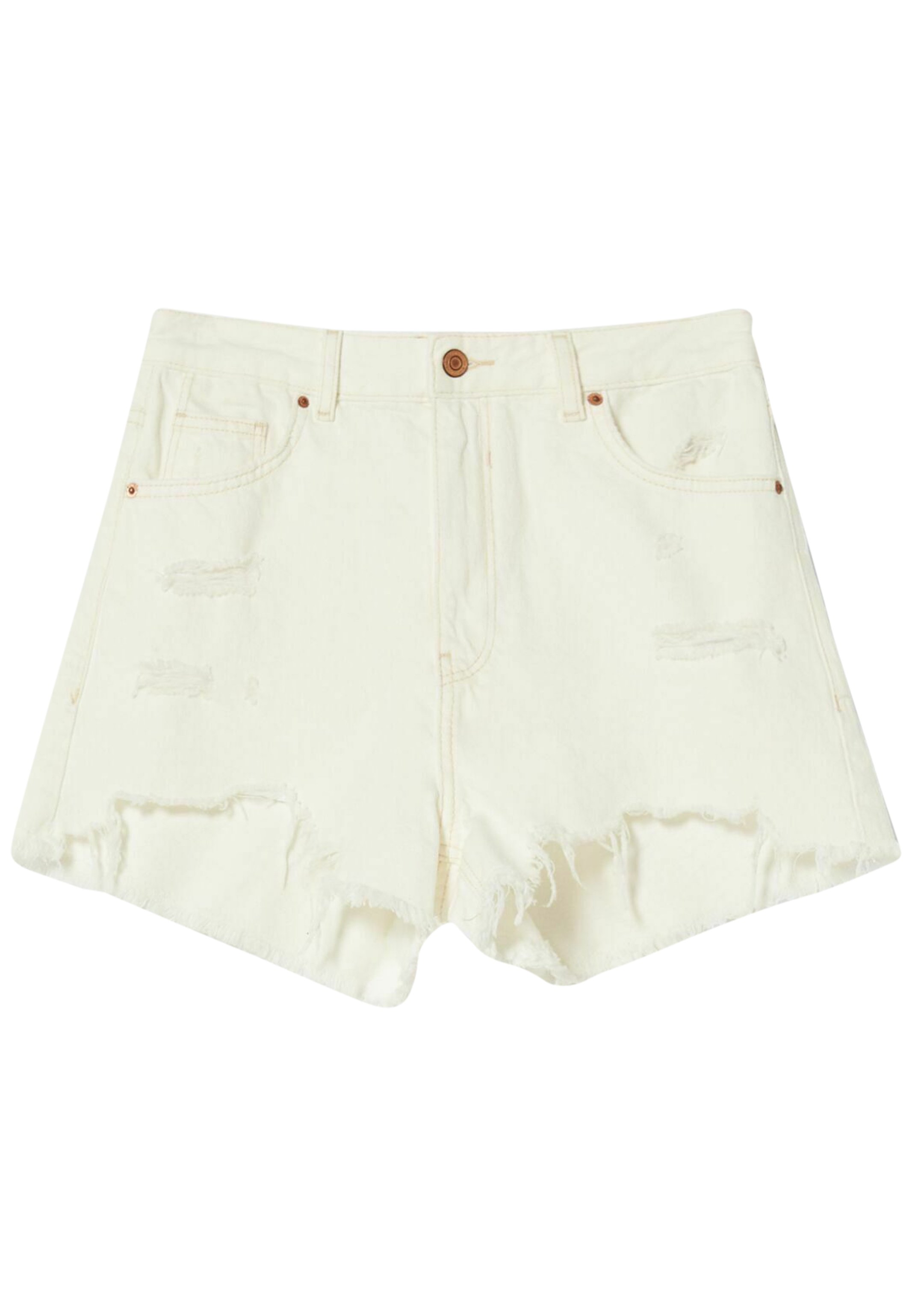 RIPS - Denim shorts - white - Zalando.ie