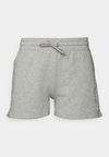 ESSENTIALS LINEAR - Športne kratke hlače - medium grey heather/white
