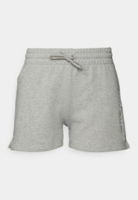 ESSENTIALS LINEAR - Pantalón corto de deporte - medium grey heather/white
