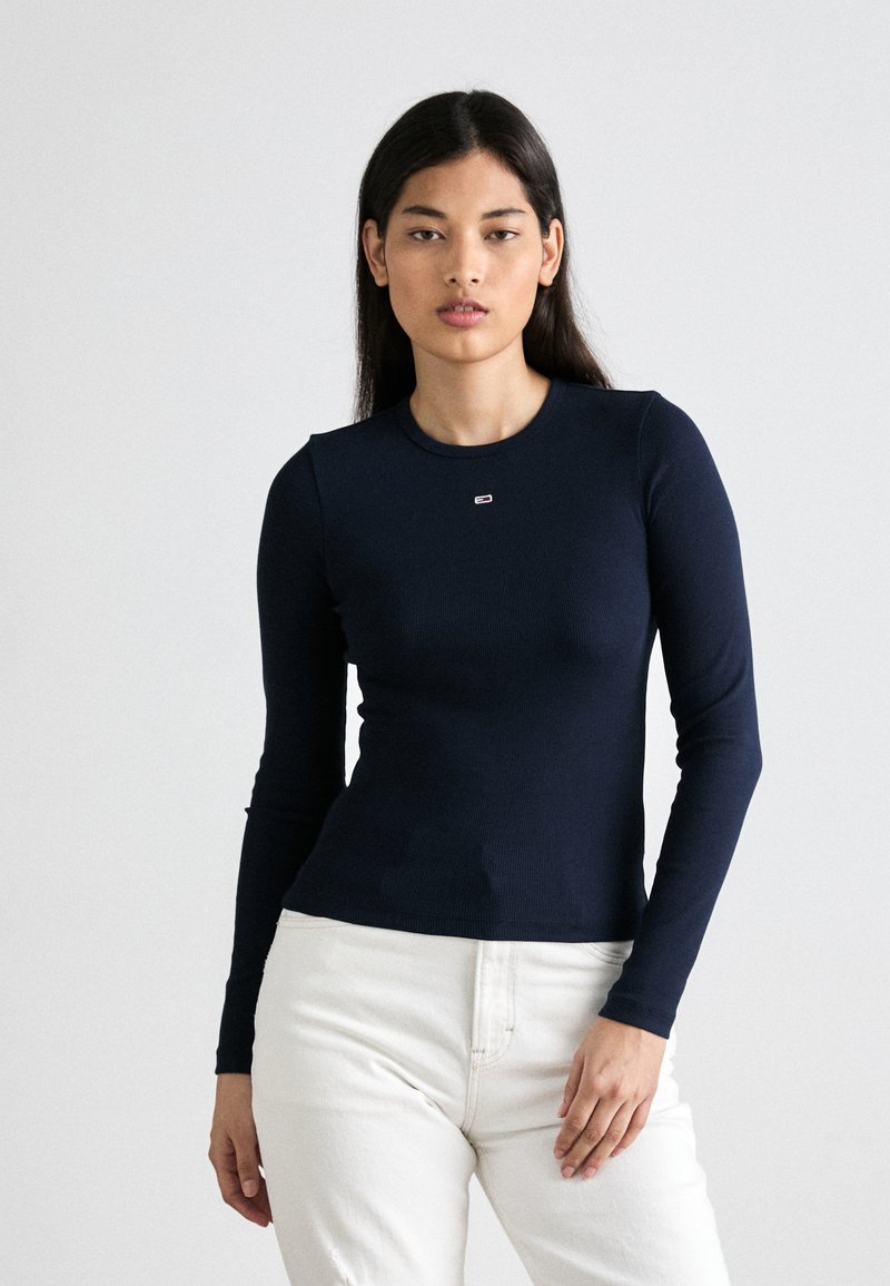 Tommy Jeans SLIM ESSENTIAL - Langarmshirt - dark night navy