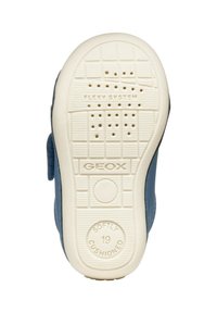 Suola blu della scarpa con dettaglio in rilievo "FLEXY SYSTEM", design leggero, gomma testurizzata e fori di ventilazione per traspirabilità.