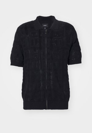 HUF MONOGRAM ZIP UNISEX - Kardigan - black