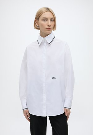KARL LAGERFELD SKETCH POPLIN SHIRT - Pluus - white