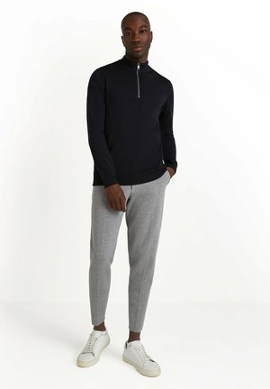FALKE, BASIC NEW MERINO HALFZIP - Jersey de punto - night sky