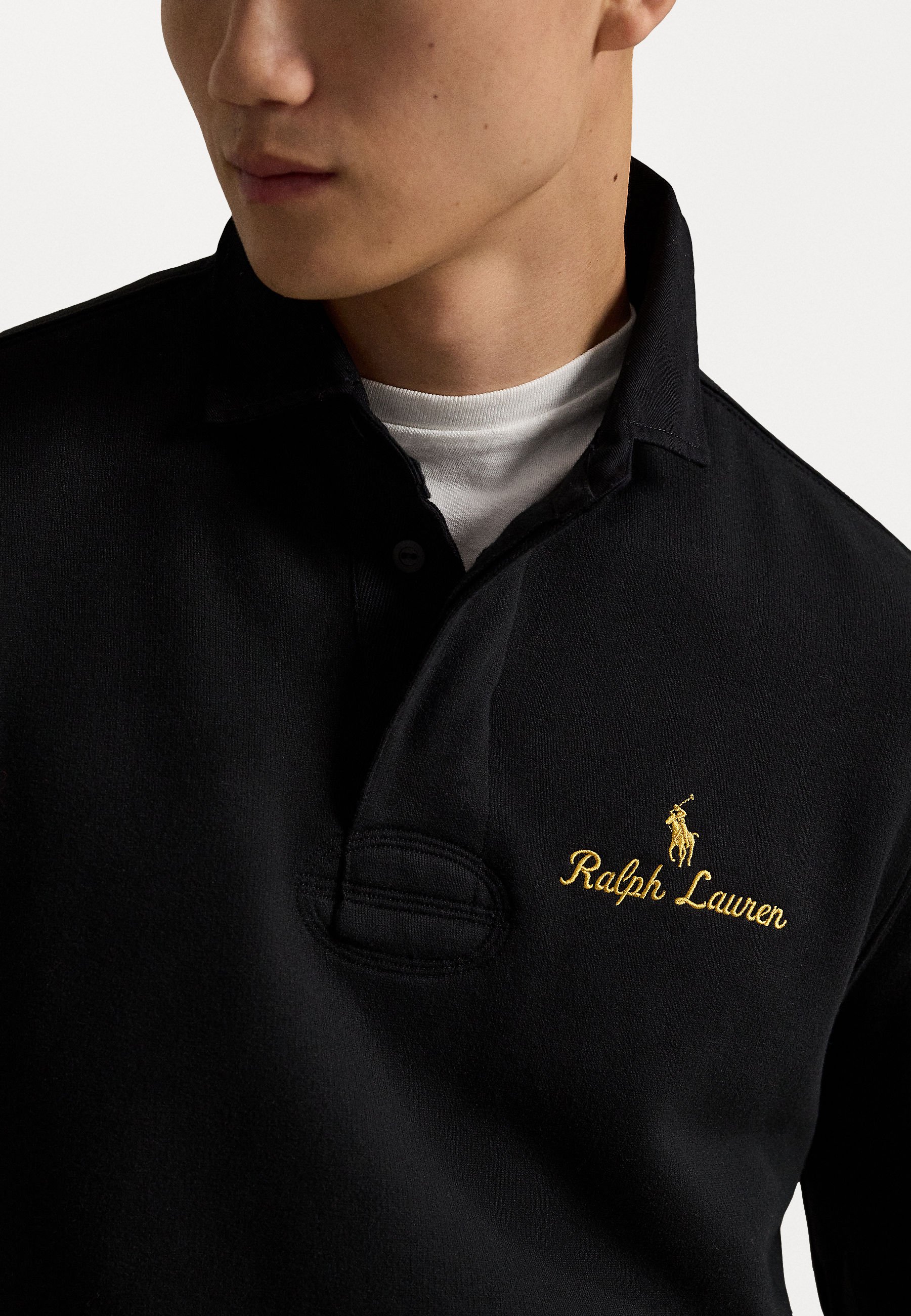 Polo Ralph Lauren THE RL LOGO RUGBY SHIRT - Sweatshirt - black