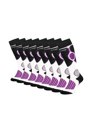 4 PACK - Kniestrümpfe - schwarz weiß lila