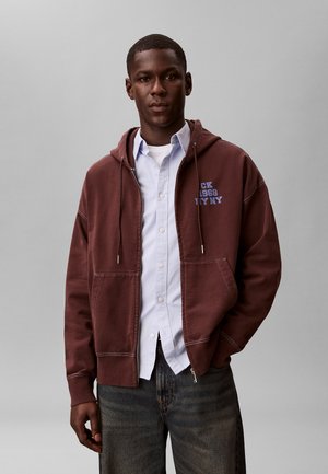 LOGO GRAPHIC RELAXED - Felpa con zip - nurture navy