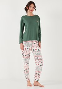 SET REGULAR FIT - Pizsama szett - green