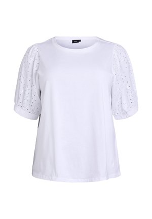 Zizzi Marškinėliai su spaudiniu - bright white