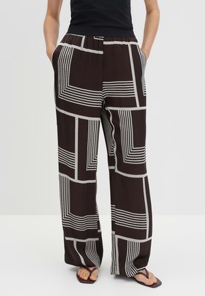 MID RISE WIDE FIT - Trousers - dark espresso