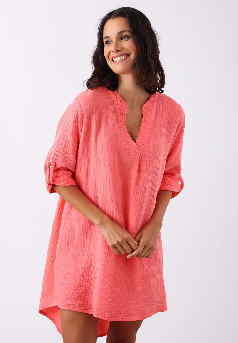Zwillingsherz MUSSELIN  - Robe de jour - koralle