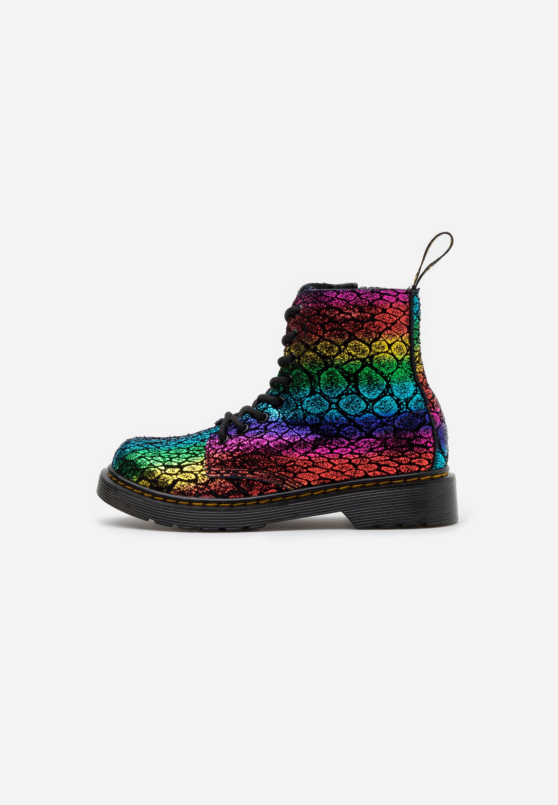 multi coloured dr martens