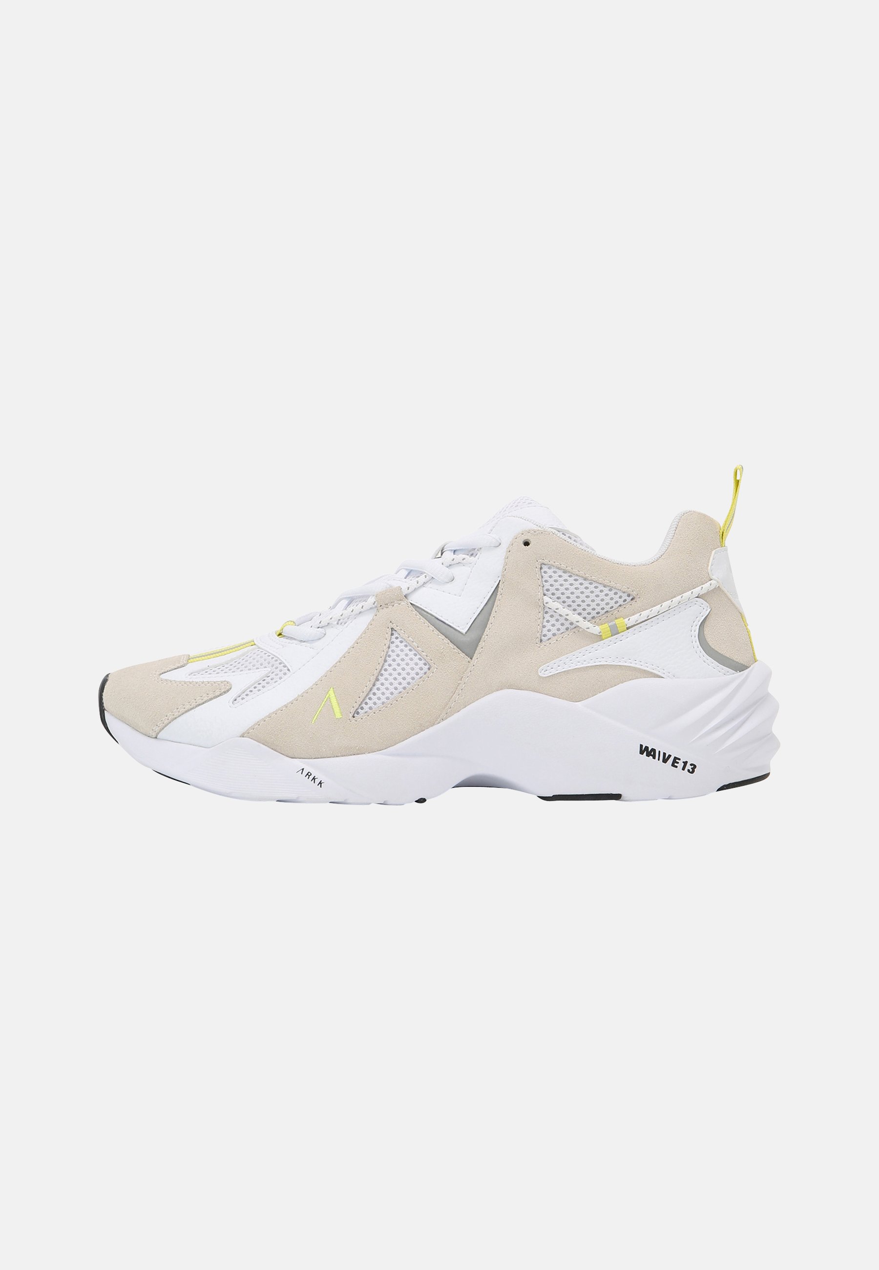 Trainers ARKK COPENHAGEN - Tuzon Suede W-13 CR6500-0010-M White/Neon/Yellow  - Sneakers - Low shoes - Men's shoes | efootwear.eu