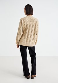 ONLY ONLCHRIS WIDE - Wide leg - washed black