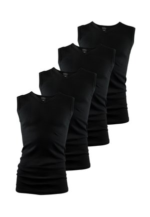 4ER PACK  - Undershirt - schwarz