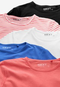 Next 5 PACK CREW NECK RICH - REGULAR FIT - Základné tričko - black white orange blue