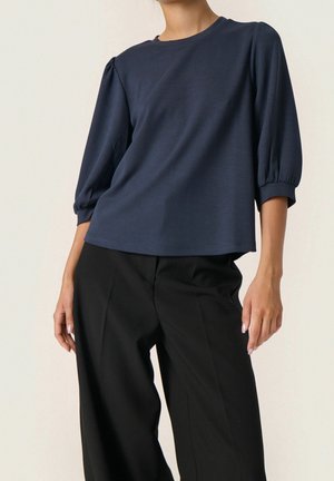 T-shirt à manches longues - mottled dark blue