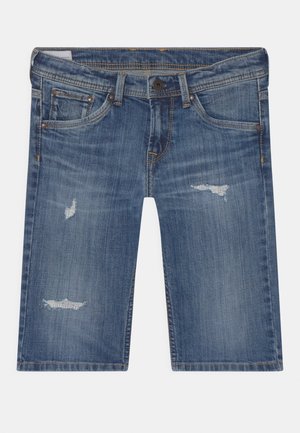 CASHED REPAIR - Shorts vaqueros - light-blue denim