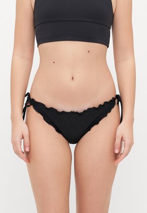 RUFFLE SIDE TIE - Bikinibukser - black