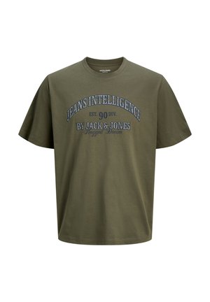JJEDENVER GRAPHIC TEE SS O-NECK - Marškinėliai su spaudiniu - dusty olive