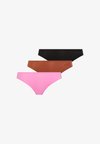 INVISIBLE 3 PACK - Slip - soft pink/brown/black