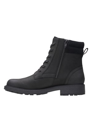 Lace-up ankle boots - black