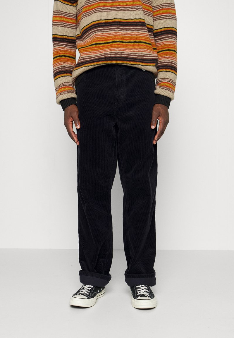 Carhartt WIP SINGLE KNEE PANT - Pantaloni - dark navy rinsed
