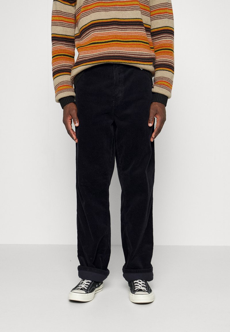 Carhartt WIP - SINGLE KNEE PANT COVENTRY  CORDUROY - Hlače - dark navy rinsed, Povećaj