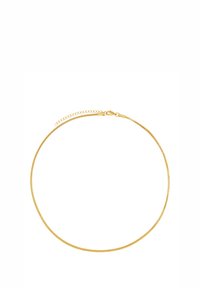 Gold chain necklace with a delicate, textured design. Features a secure clasp and an adjustable length for a customized fit.
