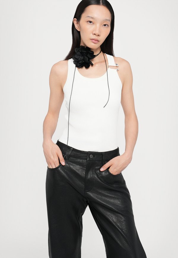 CRYSTAL BUCKLE DETAIL TANK - Top2