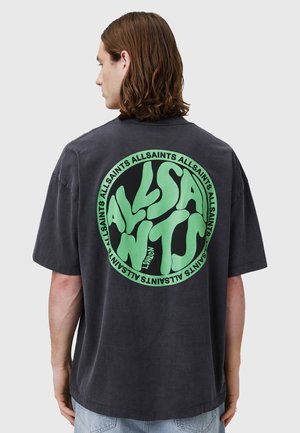 DISTORTION CREW - Print T-shirt - washed black