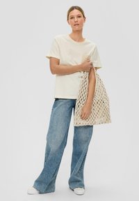 s.Oliver MIT - DETAIL - T-shirt print - beige
