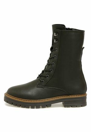 Lace-up ankle boots - khaki