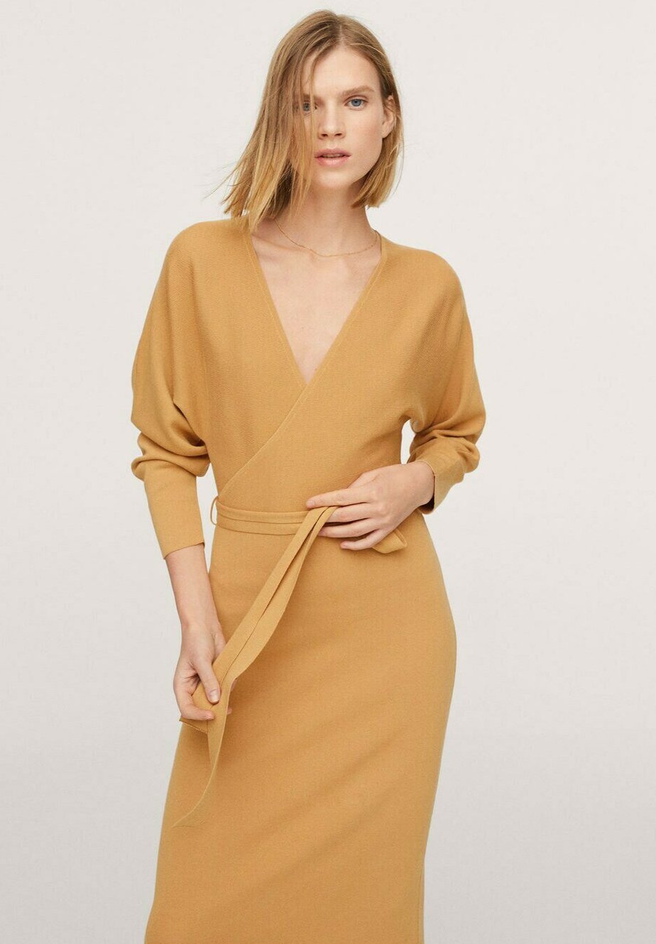 robe longue maille mango