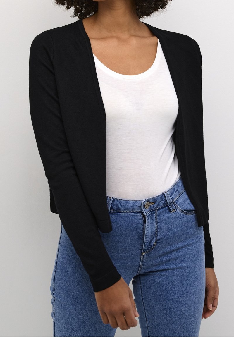 Kaffe Strickjacke - mottled black