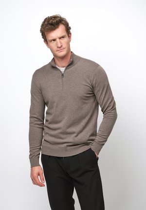THE LUXURY BASIC HALF ZIP - Sweatshirt - beige