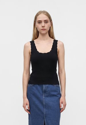 JDY, JDYNANNA SCALLOP EDGE - Felső - black