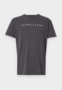LINEAR LOGO TEE - Camiseta básica - washed black