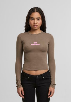 BASIC TIGHT LOGO LONGSLEEVE - Hosszú ujjú felső - dusky green