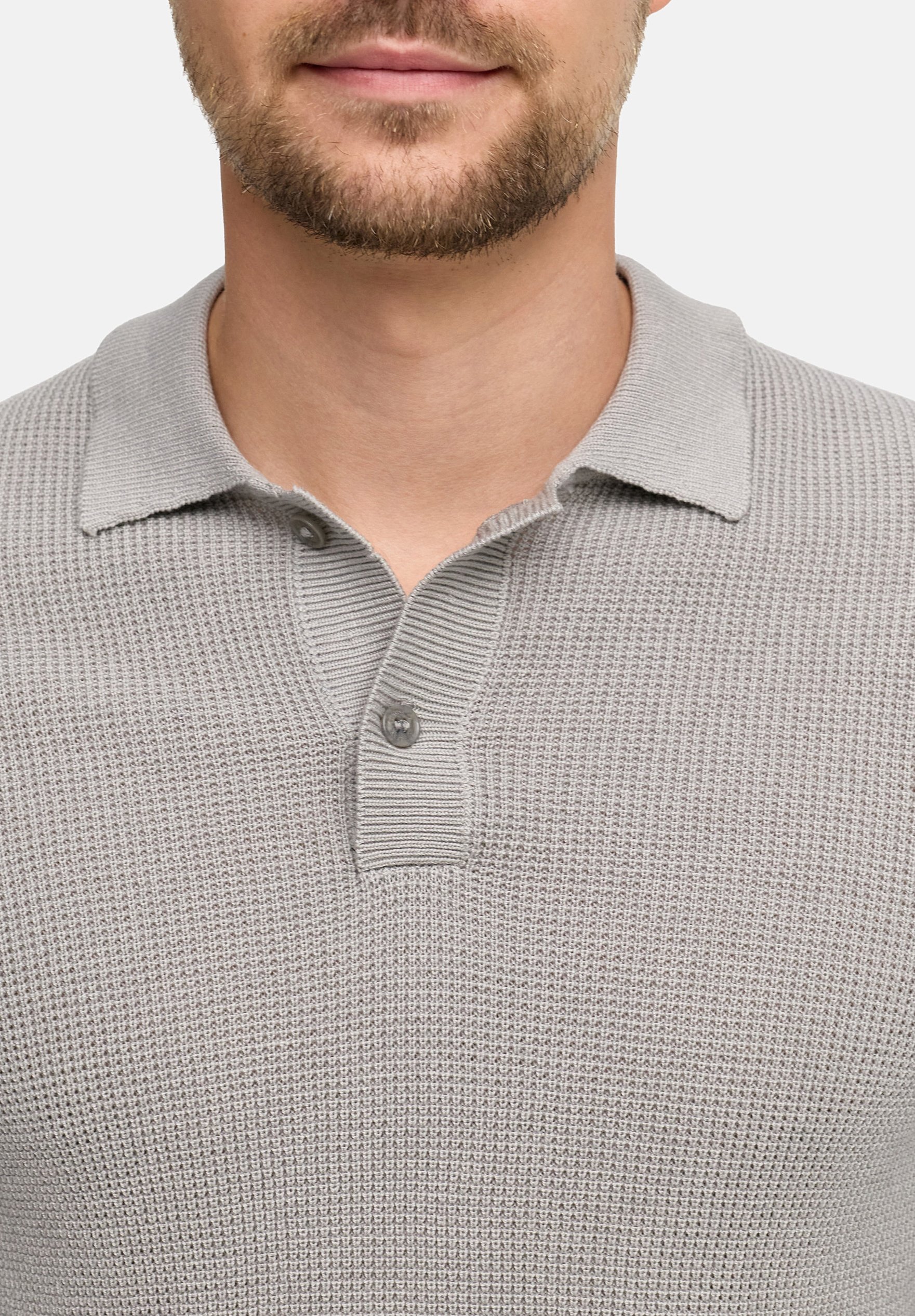 Jeff Polo shirt - lt grey mix/grey - Zalando
